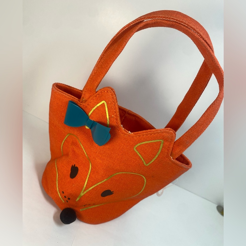 Bath&Body Works authentic Orange Fox Cosmetic Bag with Teal Bow